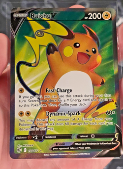 Raichu V (Full Art) 158/172 Pokemon Sword & Shield: Brilliant Stars Holo - NM - Image 2