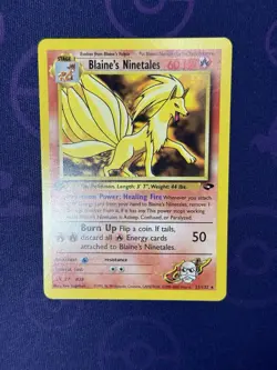 Blaine's Ninetales Gym Challenge 21/132 First Edition Rare Pokemon TCG Mint - Image 1
