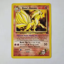 Blaine's Ninetales 21/132 - Unlimited Rare - Pokemon TCG - Gym Challenge - LP - Image 1