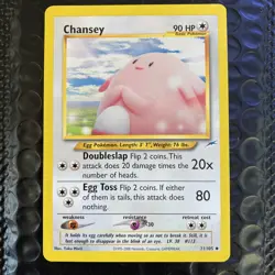 Chansey 31/105 Neo Destiny Regular Uncommon NM Condition Pokemon TCG - Image 1