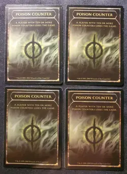 4x POISON COUNTER NM Scars of Mirrodin MTG Magic the Gathering Card 4 X4 Infect - Image 1