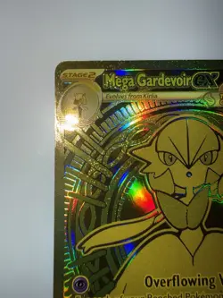 Pokemon TCG Mega Gardevoir EX Holo Gold Rare Card 187/132 ME01 Mega Evolution - Image 3