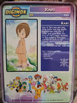 Digimon 2000 Taco Bell Metal cards(3) for 1 Megakabuterimon, Kari +1 with box SE - Image 4