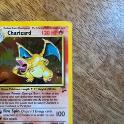 Charizard Pokemon TCG Base Set 2 Holo Rare Card 4/130 WOTC SWIRL - Image 5