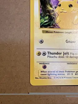 Pokemon Pikachu Card 58/102 Yellow Cheeks, WOTC 1999, Base Set, Shadowless - Image 2