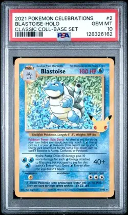 PSA 10 Pokemon Card Lot Celebrations Charizard, Blastoise & Venusaur Starters - Image 2