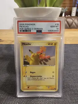 PIKACHU POKEMON POP SERIES 2-GERMAN 2005 #16 PSA 10 - Image 1
