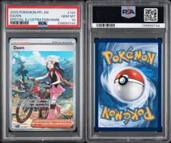2025 POKEMON PFL EN-PHANTASMAL FLAMES SPECIAL ILLUSTRATION RARE #129 DAWN PSA 10 - Image 3