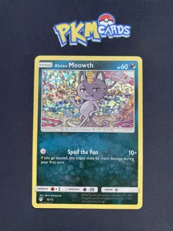 Pokemon TCG Alolan Meowth McDonalds 2019 10/12 Holo LP. - Image 1
