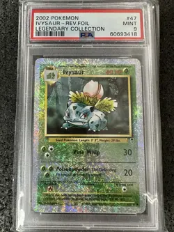 2002 Pokemon Legendary Collection IVYSAUR - Reverse Foil PSA Mint 9 RARE Hi Grd - Image 1