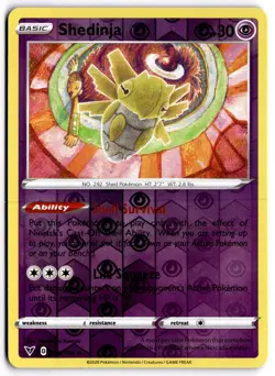 Pokemon TCG Shedinja 066/185 Swsh04: Vivid Voltage Reverse Holo - Image 1