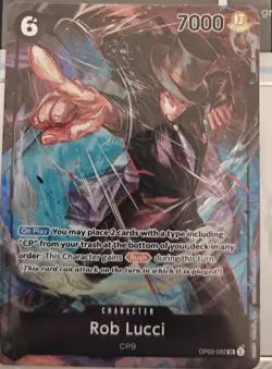 Rob Lucci OP03-092 Alt Art Pillars of Strength One Piece TCG - Image 1