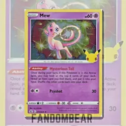MEW 011/025 SWSH Celebrations 25th Anniversary HOLO RARE card 2021 Pokemon TCG - Image 1