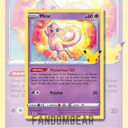 MEW 011/025 SWSH Celebrations 25th Anniversary HOLO RARE card 2021 Pokemon TCG - Image 2