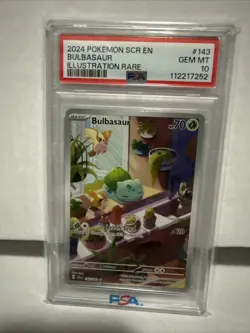 Pokemon Bulbasaur 143/142 Sv07 Stellar Crown Illustration Rare PSA 10 - Image 1