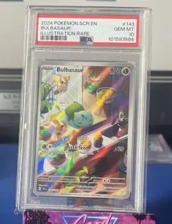 2024 POKEMON SV STELLAR CROWN BULBASAUR 143/142 ILLUSTRATION RARE PSA 10 GEM MT - Image 1