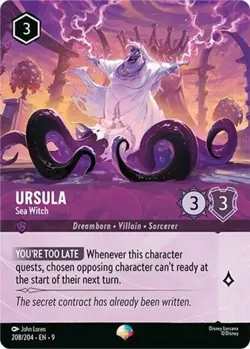 Ursula Sea Witch 208/204 - Epic Holo Foil Fabled Disney Lorcana - Image 1