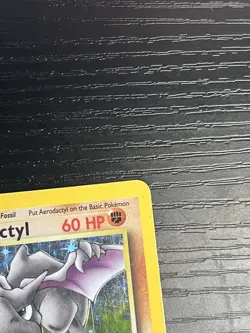 Pokemon TCG Aerodactyl 1/62 Fossil Set Vintage Holo Rare Card WOTC 1999 MP - Image 4