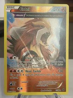#T2 Entei 15/98 Reverse Holo Rare XY Ancient Origins Pokemon TCG - Image 2