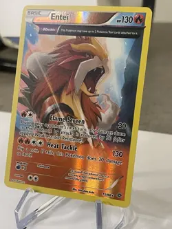 #T2 Entei 15/98 Reverse Holo Rare XY Ancient Origins Pokemon TCG - Image 3