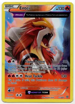 Entei 15/98 Pokemon TCG XY Ancient Origins Reverse Holo Rare - Image 1