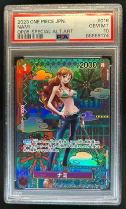 2023 One Piece Awakening of the New Era OP05 JP Nami Special Alt Art #016 PSA 10 - Image 1