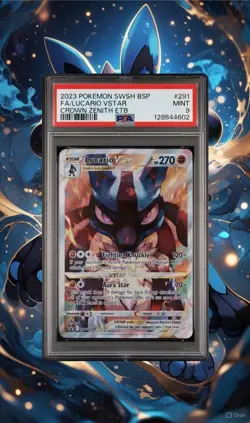 Lucario VSTAR SWSH291 PSA 9 | Pokemon TCG Crown Zenith ETB Black Star Promo - Image 1
