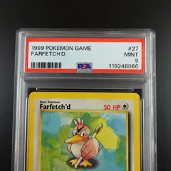 PSA 9 Farfetch'd 27/102 Pokemon Base Set 1999 Non Holo Card - Image 2