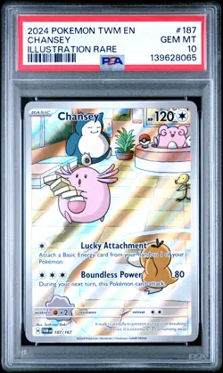 Chansey 187/167 Illustration Rare Twm En-twilight Masquerade Pokemon PSA 10 *065 - Image 1