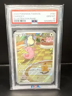 Pokemon Twilight Masquerade Chansey 187/167 Illustration Rare PSA 10 - Image 1