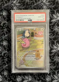 Pokemon Twilight Masquerade Chansey 187/167 Illustration Rare PSA 10 - Image 1
