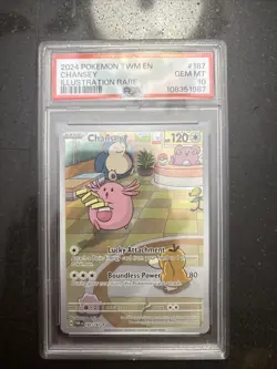 Pokemon TCG Chansey Illustration Twilight Masquerade Card 187/167 PSA 10 Gem MT - Image 1