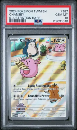 Chansey 187/167 Illustration Rare Twm En-twilight Masquerade Pokemon PSA 10 *010 - Image 1