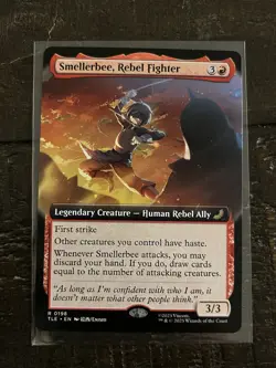 MTG Avatar the Last Airbender Smellerbee, Rebel Fighter Extended Art Rare #0198 - Image 1