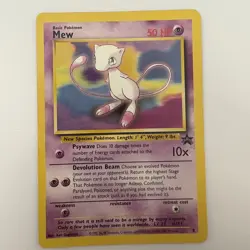 Pokemon TCG: Black Star Promo Mew #8 (Non Holo) 2000 WotC (Authentic) NM/LP - Image 1