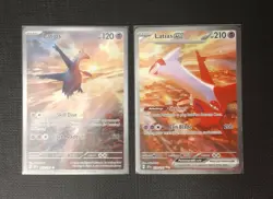 Latias ex SIR 239/191 & Latios IR 203/191 Surging Sparks Pair NM Pokemon TCG - Image 1