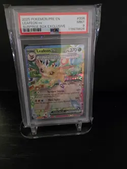 PSA 9 2025 POKEMON PRE EN-PRISMATIC EVOLUTIONS | SURPRISE BOX LEAFEON EX 006 - Image 1