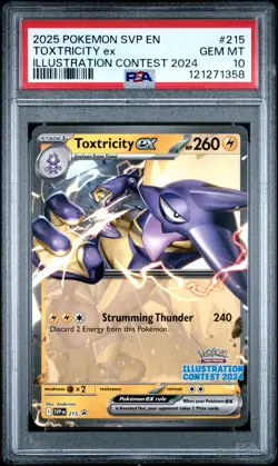 2025 POKEMON SVP EN-SV BLACK STAR PROMO #215 TOXTRICITY EX PSA 10 - Image 1