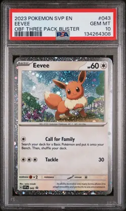 2023 POKEMON SVP EN-SV BLACK STAR PROMO #043 EEVEE PSA 10 - Image 1
