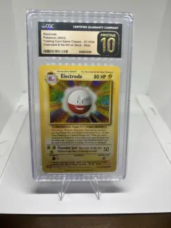 CGC PRISTINE 10 Electrode 011/034 Pokemon TCG Classic Charizard Deck - Image 1