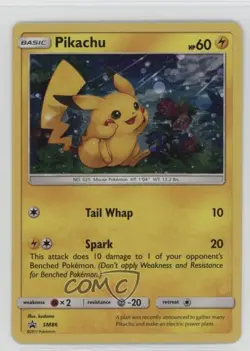 Pikachu Holo Pokemon Sun & Moon Black Star Promo #SM86 - Image 1