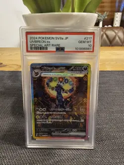 UMBREON EX SPECI4L ART RARE POKEMON JAP SV8A-TERASTAL FEST EX 2024 217 PSA 10 - Image 1