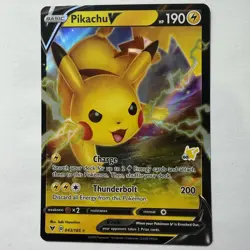 Pikachu V - (#60 Pikachu Stamped) Battle Academy 2022 043/185 NM English Pokemon - Image 1