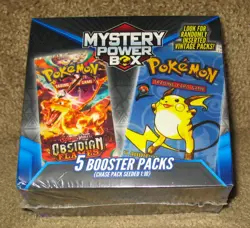 POKEMON: MYSTERY POWER BOX, 5 BOOSTER PACKS "NEW" 2022 - Image 1