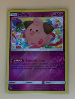 Pokemon TCG Cleffa 131/214 SM Unbroken Bonds Reverse Holo Uncommon NM - Image 1