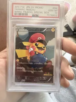 Pokemon Mario Pikachu Special Bx. Japanese Full Art Promo 294/XY-P PSA 10 - Image 1