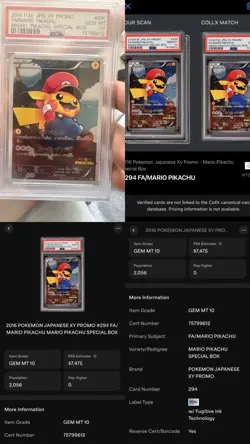 Pokemon Mario Pikachu Special Bx. Japanese Full Art Promo 294/XY-P PSA 10 - Image 5