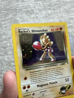 ROCKET’S HITMONCHAN - 11/132 - Gym Heroes - Holo - Pokemon Card - SWIRL - Image 2