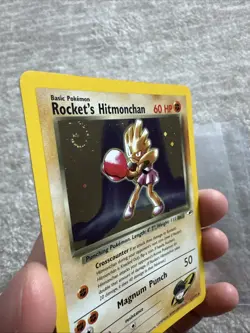 ROCKET’S HITMONCHAN - 11/132 - Gym Heroes - Holo - Pokemon Card - SWIRL - Image 3