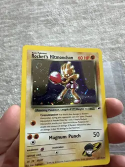 ROCKET’S HITMONCHAN - 11/132 - Gym Heroes - Holo - Pokemon Card - SWIRL - Image 4